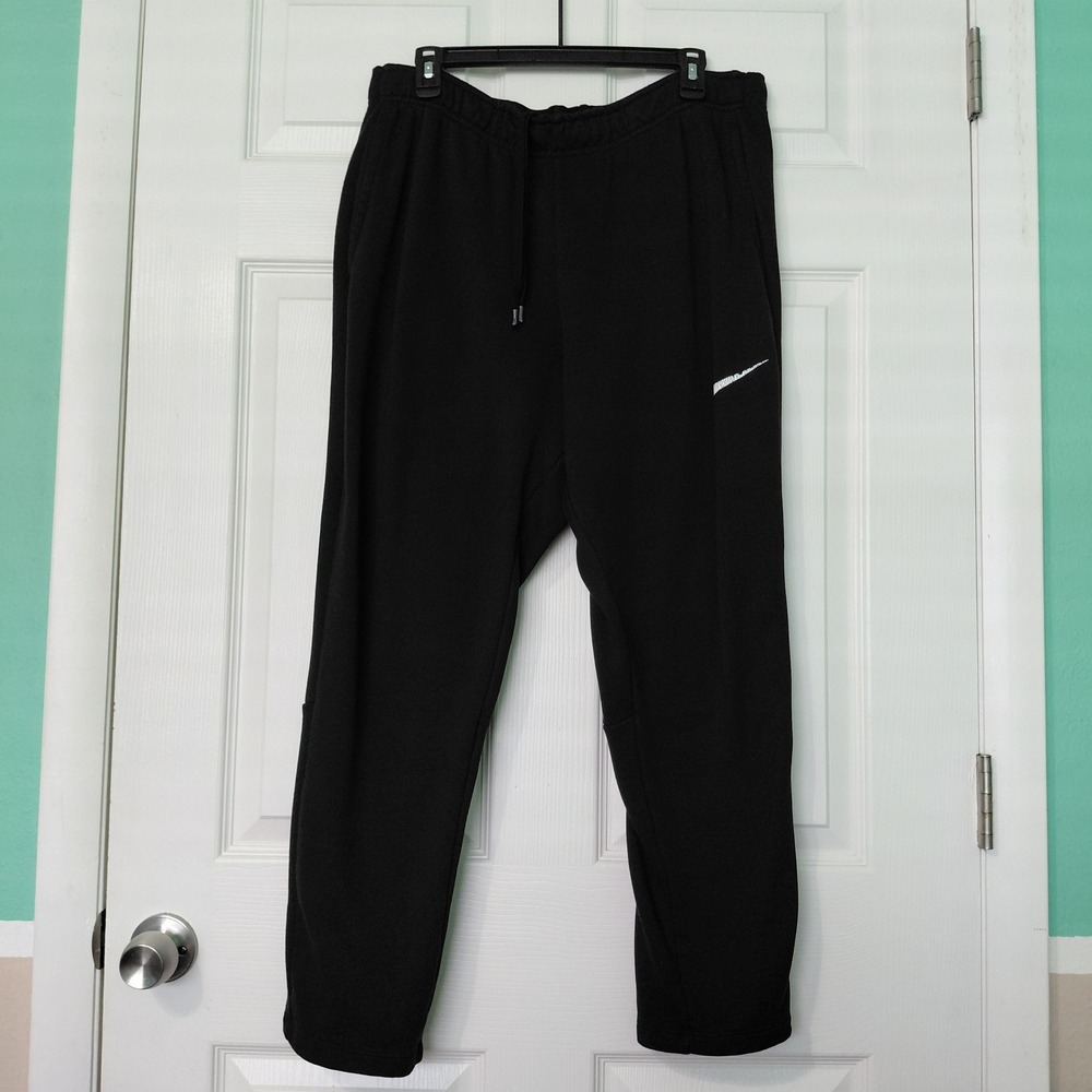 Nike Dri-FIT Mens Black Sweatpants Joggers XL Fleece Trainning Sweatpants